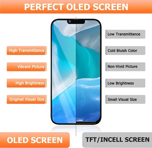 Vista 4 de AGCUT OLED para Samsung Galaxy A50 Reemplazo de pantalla para pantalla Samsung A50 Digitalizador SM-A505F SM-A505G/DS SM-A505U Reemplazo de pantalla