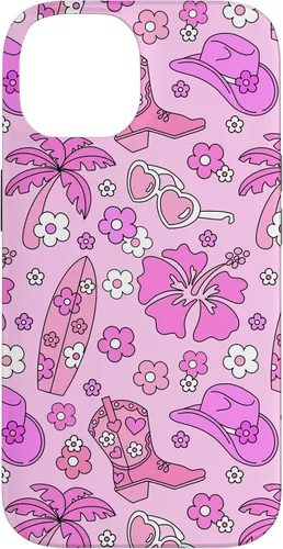 Vista 4 de iPhone 16 Coastal Cowgirl Estética Rosa Cowgirl Hat Cowboy Boots Boho Case
