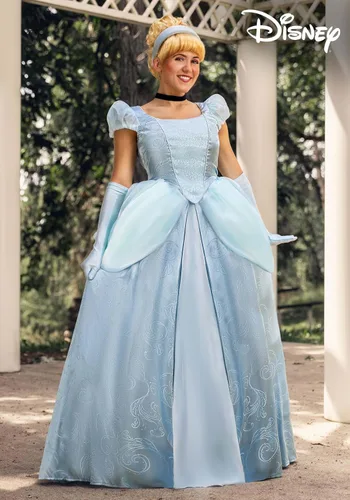 Vista 2 de Disney Premium Cinderella Dress Costume for Women Adult Disney Princess Blue Ball Gown Cosplay Outfit