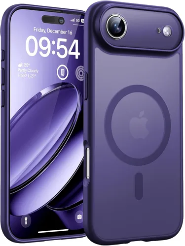 Vista 228 de TOCOL Funda para iPhone 11, compatible con Magsafe, protección completa de cámara, imanes integrados, protección contra caídas, funda translúcida