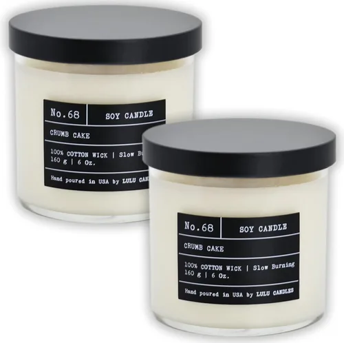 Vista 65 de Lulu Candles After Dark - Teca Caoba Vela Perfumada de Soja de Lujo en Frasco Vertida a Mano en los EE.UU. Altamente Perfumada y Duradera