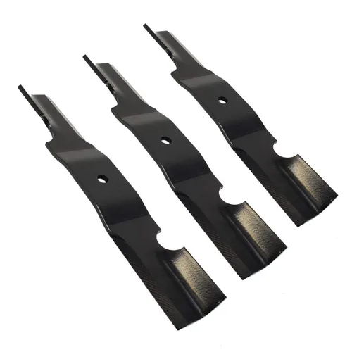 Vista 6 de Grasshopper Cuchilla para cortacésped GrassMax con muescas de alta elevación de 15 pulgadas, 1 hoja, para todas las cubiertas Duramax Grasshopper