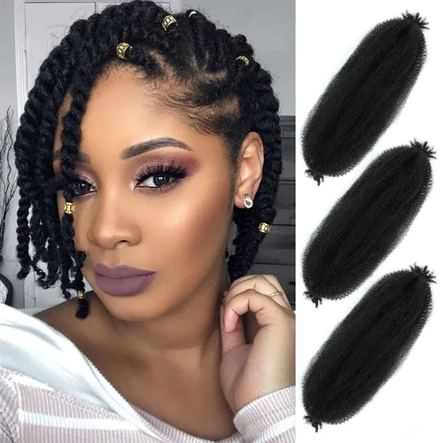 Vista 32 de Trenzas Afro Twist de 12 pulgadas - Cabello trenzado al crochet estilo Afro (12 pulgadas (Paquete de 3), 30#)