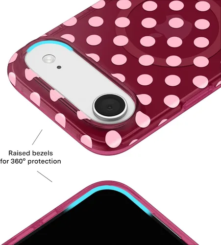 Vista 1409 de VELVET CAVIAR Funda para iPhone 15, compatible con MagSafe, probada contra caídas de 10 pies, fundas protectoras de diseño, leopardo color rosa