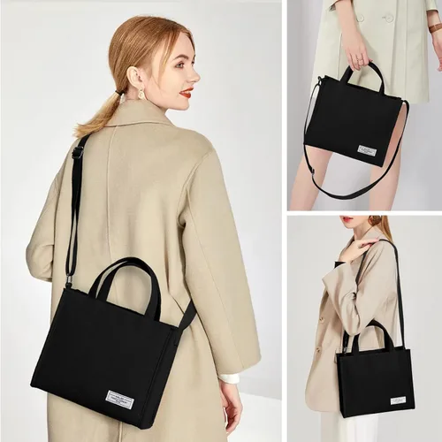 Vista 3 de KALIDI Corduroy Tote Bag with Zip, Crossbody Bag Hobo Handbag Shoulder Bag for Women and Girls