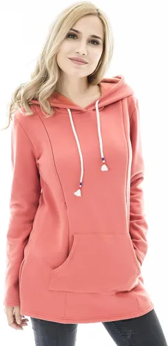 Vista 78 de Bearsland - Sudadera de lactancia y maternidad para mujer, con bolsillos y capucha