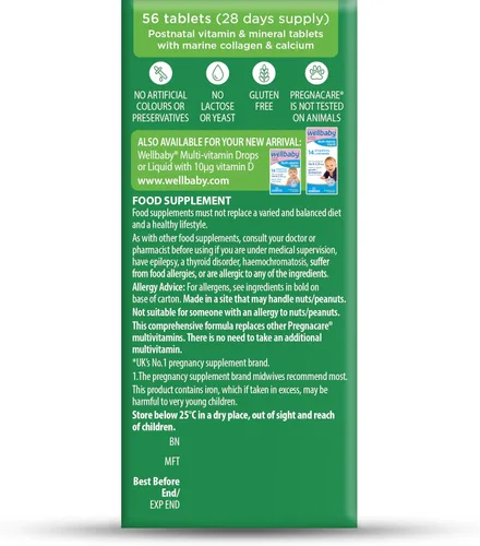 Vista 4 de Vitabiotics - Pregnacare - New Mum - 56 Tabletas