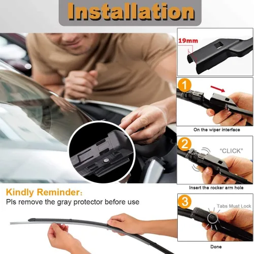 Vista 5 de Juego de escobillas para parabrisas OEM de repuesto para BMW 5 7 Series F01 F02 F04 F07 F10 M5 2010-2016 Escobillas de alto rendimiento