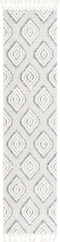 Vista 17 de Unique Loom Cherokee Collection Gatlinburg - Alfombra rectangular de 2 x 3 pies 1 pulgada, color blanco y negro