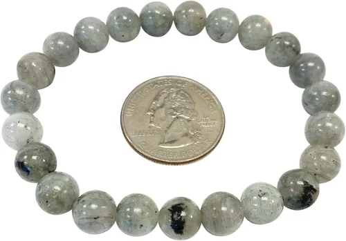 Vista 684 de Gem Avenue Handmade Round Bead Stretch Bracelet Unisex Natural Stone Beaded Jewelry for Men & Women, Elastic Wristband for Daily Wear