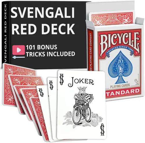 Vista 58 de Ted's Sterling Magic Precision Red Rider Back Bicycle Mazo Svengali con Instrucciones para 100+ Trucos (2 de Tréboles)