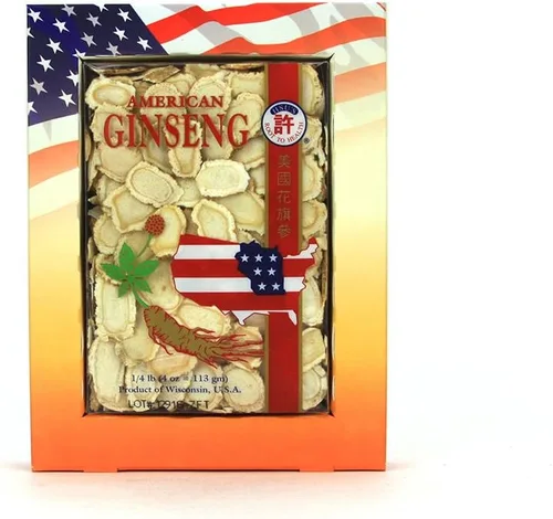 Vista 6 de Hsu's SKU 0126XXL-2 rebanadas de ginseng americano – 100% Wisconsin American – Rebanadas Jumbo clasificadas caja de 2 onzas