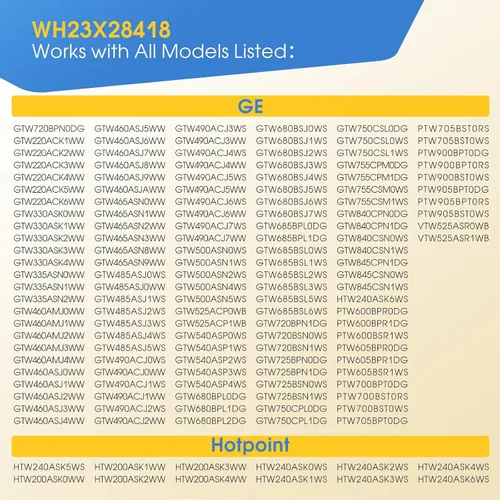 Vista 6 de OEM 290D1201G003 WH23X28418 Conjunto de bomba de drenaje de lavadora compatible con GE Hotpoint, reemplaza WH23X24178 WH23X27574 4958182 AP6889136