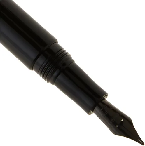 Vista 3 de Pluma estilográfica Conklin All American en negro – Punta ancha, diseño audaz y calidad premium – Regalo ideal para profesionales y entusiastas