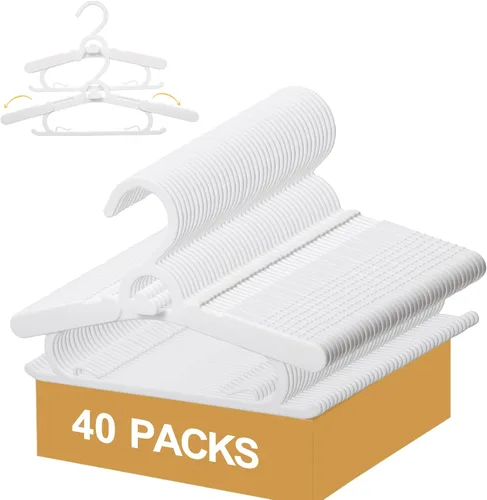 Vista 13 de Paquete de 30 perchas para ropa de bebé de 10 a 14 pulgadas, perchas