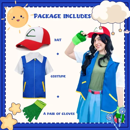 Vista 3 de Kidukso Disfraz de entrenador para adultos, unisex, sudadera con capucha para fiesta de Halloween, chaqueta, guantes, sombrero, conjunto