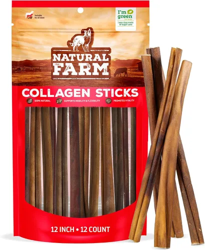 Vista 29 de Natural Farm Golosinas de colágeno trenzadas para perros (30 cm, paquete de 6), palitos de colágeno, golosinas naturales para perros, de larga