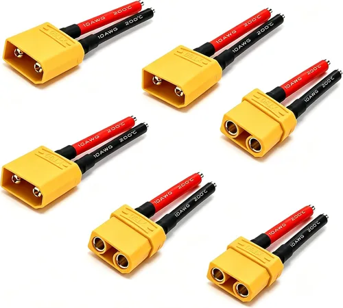Vista 7 de 5 pares de conectores EC3 macho y hembra con cable de plátano de 14AWG de silicona de 10 cm para batería Lipo de RC (Paquete de 5)