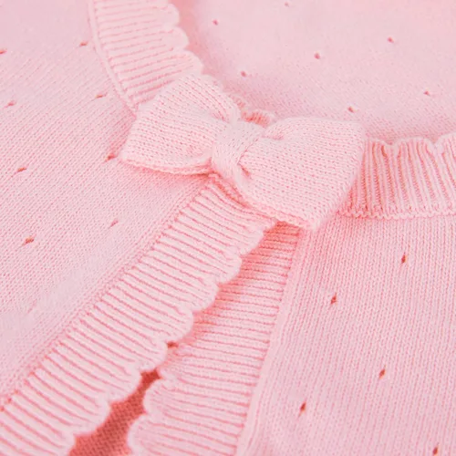 Vista 4 de BOBOYOYO Cárdigan de manga larga para niñas, cárdigan de punto para niñas, vestido bolero para niños pequeños, chal para 3-12 años