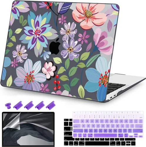 Vista 10 de Teryeefi Compatible con MacBook Air de 13 pulgadas A2337 M1 Chip A2179 A1932 (versión 2018-2020), funda protectora delgada + cubierta de teclado