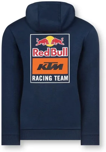 Vista 2 de KTM RedBull - Sudadera con capucha y cremallera para mujer, color azul oscuro, Azul oscuro