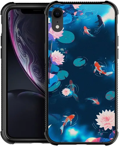 Vista 8 de DJSOK Funda compatible con iPhone XR, H American Eagle Flag con cuatro esquinas, protección a prueba de golpes, TPU suave y patrón de policarbonato
