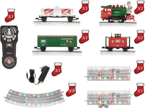 Vista 3 de Lionel Junction North Pole Central Electric O Gauge Bluetooth - Juego de tren con control remoto e iluminado FasTrack