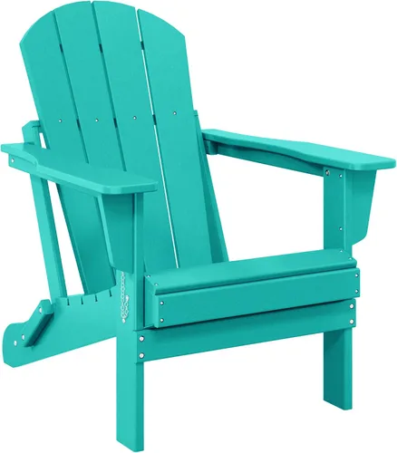Vista 31 de WO Home Furniture Laguna Silla plegable Adirondack de polietileno de alta densidad, silla para patio para todo tipo de clima, para jardín al aire