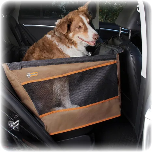 Vista 13 de K&H Buckle N Go - Asiento de automóvil para perros pequeños, tela impermeable, laterales de malla transpirable, correa de cinturón de seguridad
