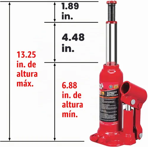 Vista 2 de BIG RED Gato hidráulico soldado para botella de 2 toneladas (4.000 libras) de capacidad, TAM90203B