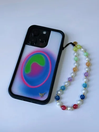 Vista 111 de Drawwind Correa con cuentas para teléfono con pulsera universal, cordón para teléfono celular lindo, pulsera de muñeca con cuentas, cadena de hilo