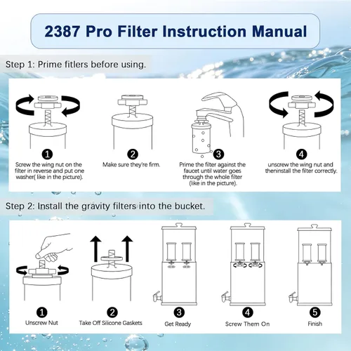 Vista 8 de Reemplazo de filtro 2387 Pro, certificado NSF/ANSI 42 para reemplazo de filtro de agua Alexapure, capacidad de rendimiento de 5,000 galones