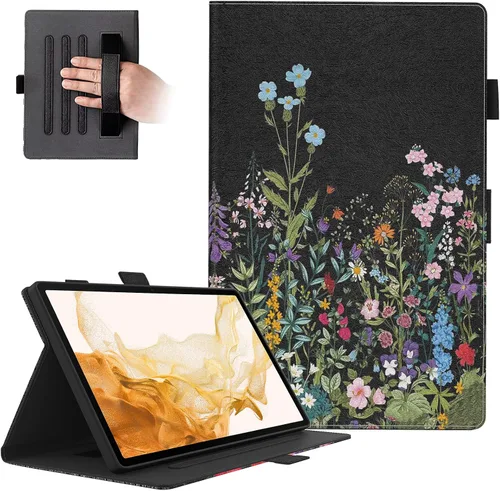 Vista 16 de Dteck Funda para Galaxy Tab S9 Plus/S8 Plus/S7 FE/S7 Plus de 12.4 pulgadas, función de reposo/activación automática de piel sintética con soporte