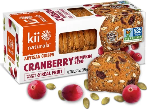 Vista 13 de Kii Naturals Tostadas artesanales, galletas tipo cracker para snacks saludables para queso, carnes, untables, tabla de charcutería - sin OMG