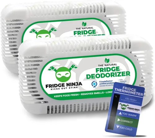 Vista 11 de Paquete XL de desodorante para refrigerador y eliminador de olores – Mejor que el bicarbonato de sodio - Eliminador de olores para refrigerador