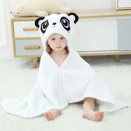 Vista 2 de Manta Vestible con Capucha para Niños Pequeños Toallas con Capucha Suave y Acogedora Manta Vestible con Capucha para Niños y Niñas