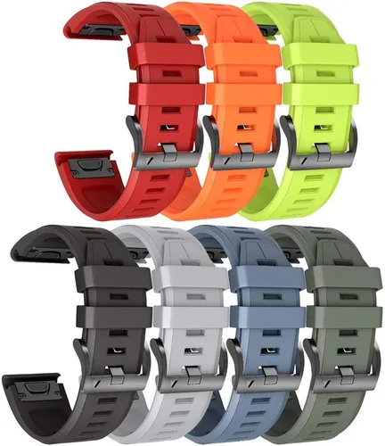 Vista 9 de ANCOOL Correa de reloj Garmin Fenix 5X/7X/6X Quickfit de 1.024 in compatible con Fenix 6X Pro/5X Plus/7X Pro/8 2.008 in (negro)