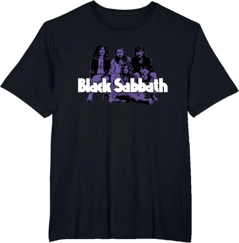 Vista 3 de Camiseta oficial de Black Sabbath Purple Photo, Negro
