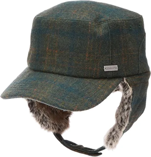 Vista 15 de Jeff & Aimy Gorra de béisbol unisex de invierno con orejeras trampero de caza, sombrero de esquí, 21.3-24.4 in