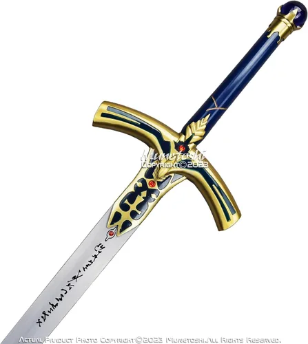 Vista 6 de 46" de acero inoxidable sable larga espada fantasía anime disfraz juego de cosplay