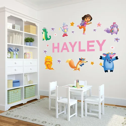 Vista 13 de Oliver's Labels Calcomanía de Pared Personalizada Premium de Tamaño Real para Decoración de Habitación de Niños - Despegar y Pegar, Extraíble