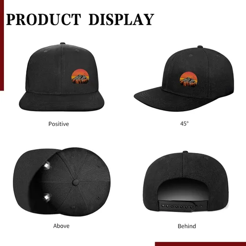 Vista 35 de Puerto Rico Hat Snapback Hats for Men Women, Puerto Rico Flag Design, Anjustable Trucker Cap Flat Brim