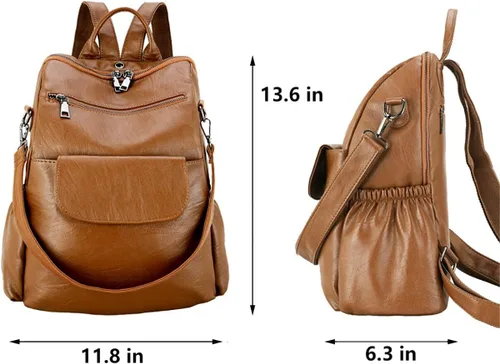Vista 40 de Mochila de moda para mujer, impermeable, bolsa de viaje, bolsa de hombro convertible para mujer