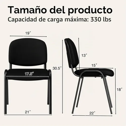 Vista 3 de Giantex Set de 5 sillas de conferencia Elegant Design Office Set de espera para huéspedes