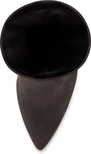 Vista 5 de CUSHIONAIRE Botas Porsha de tacón fruncido para mujer con espuma viscoelástica, anchos disponibles, Negro