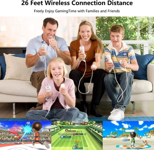 Vista 39 de Yosikr Controller for Wii, Remote Controller for Wii with Silicone Case and Wrist Strap Compatible for Wii/Wii U (2 Pack, White and White)
