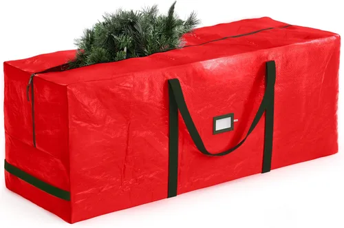 Vista 9 de Zober - Bolsa de almacenamiento para árbol de Navidad - Se adapta a árboles artificiales de 7.5 pies - Bolsa de árbol de Navidad de plástico Gris