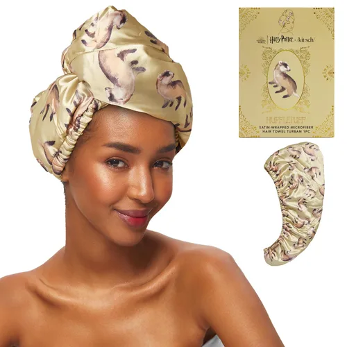Vista 14 de Kitsch Toalla de pelo de microfibra para mujeres - Negro Ultra Absorbent Microfiber Hair Towels for All Hair Types – Anti-Frizz Hair Wrap Towels