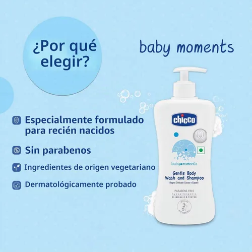 Vista 5 de Chicco Baby Moments - Jabón corporal suave y champú (16.9 fl oz)