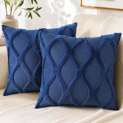 Vista 39 de decorUhome - Juego de 2 fundas de cojín decorativas para primavera de 16 x 16 pulgadas, fundas de almohada afelpadas de lana y piel sintética suave
